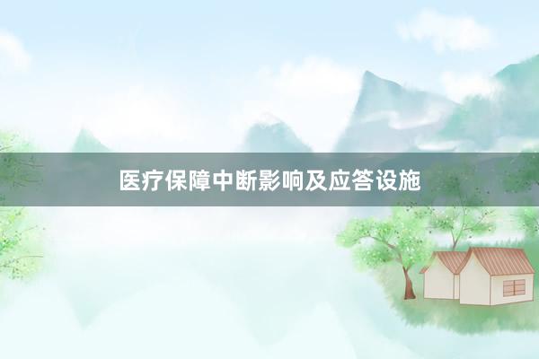 医疗保障中断影响及应答设施
